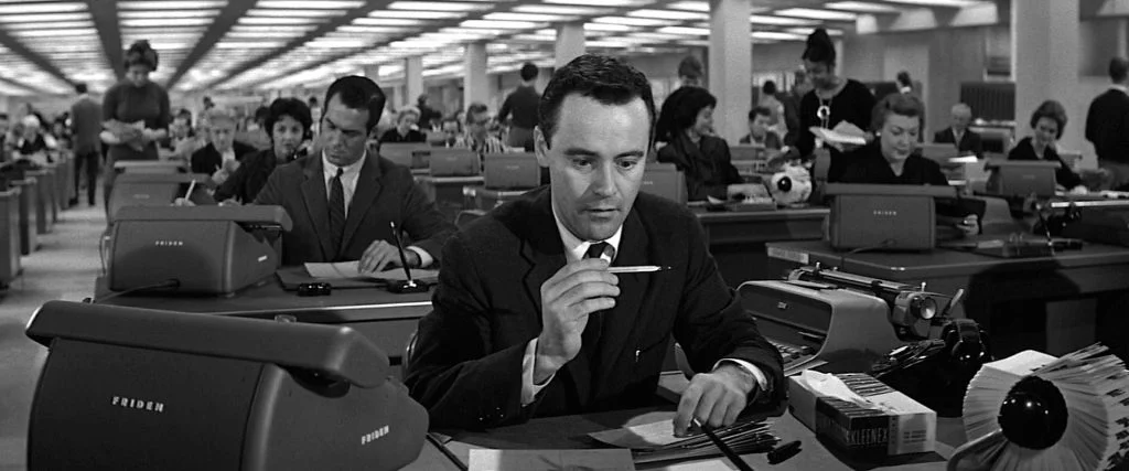 jack lemmon en el apartamento de billy wilder